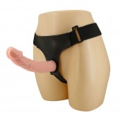 Гладкий фаллоимитатор с крупной головкой на ремешках - 19,7 см. - Baile - купить с доставкой в Петрозаводске