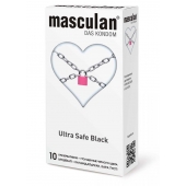 Ультрапрочные презервативы Masculan Ultra Safe Black - 10 шт. - Masculan - купить с доставкой в Петрозаводске