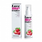 Съедобное согревающее массажное масло Love Me Tender Strawberry с ароматом клубники - 100 мл. - Love to Love - купить с доставкой в Петрозаводске