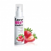 Съедобное согревающее массажное масло Love Me Tender Strawberry с ароматом клубники - 100 мл. - Love to Love - купить с доставкой в Петрозаводске