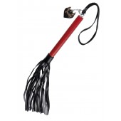 Черно-красная кожаная плеть - 50 см. - Pecado - купить с доставкой в Петрозаводске