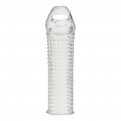 Текстурированная насадка на пенис Clear Textured Penis Enhancing Sleeve Extension - 16,5 см. - BlueLine - в Петрозаводске купить с доставкой