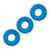 Комплект из трех голубых колец для эрекции 3-Pack Ultra-Stim Stretch Cock Rings - BlueLine - в Петрозаводске купить с доставкой