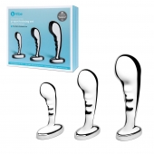 Набор из 3 стальных стимуляторов простаты Stainless Steel P-spot Training Set - b-Vibe - в Петрозаводске купить с доставкой