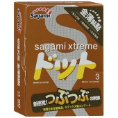Презервативы Sagami Xtreme FEEL UP с точечной текстурой и линиями прилегания - 3 шт. - Sagami - купить с доставкой в Петрозаводске
