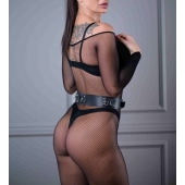 Черный кожаный пояс Sex Game - БДСМ Арсенал - купить с доставкой в Петрозаводске