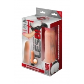 Телесный страпон Harness LESBI с вагинальной пробкой - 16,5 см. - LOVETOY (А-Полимер) - купить с доставкой в Петрозаводске