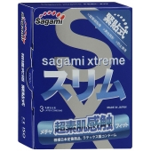 Розовые презервативы Sagami Xtreme FEEL FIT 3D - 3 шт. - Sagami - купить с доставкой в Петрозаводске