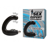 Чёрный массажёр простаты серии Sex Expert - Sex Expert - в Петрозаводске купить с доставкой