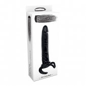 Чёрная насадка-фаллос для двойного проникновения INFLATABLE DILDO SLIM DONG  - 13,5 см. - Toyz4lovers - в Петрозаводске купить с доставкой