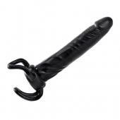 Чёрная насадка-фаллос для двойного проникновения INFLATABLE DILDO SLIM DONG  - 13,5 см. - Toyz4lovers - в Петрозаводске купить с доставкой