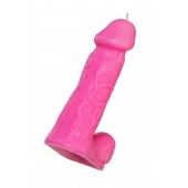 Розовая свеча в форме пениса - 13 см. - Pecado - купить с доставкой в Петрозаводске