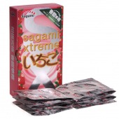 Презервативы Sagami Xtreme Strawberry c ароматом клубники - 10 шт. - Sagami - купить с доставкой в Петрозаводске