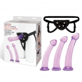 Тренировочный набор с тремя насадками Pegging Training Set - Lux Fetish - купить с доставкой в Петрозаводске