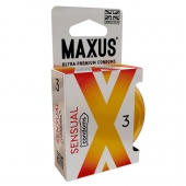 Презервативы анатомической формы Maxus Sensual - 3 шт. - Maxus - купить с доставкой в Петрозаводске