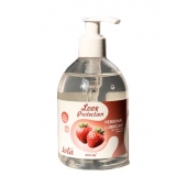 Лубрикант на водной снове Love Protection Strawberry с ароматом клубники - 300 мл. - Lola Games - купить с доставкой в Петрозаводске