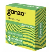 Ультратонкие презервативы Ganzo Ultra thin - 3 шт. - Ganzo - купить с доставкой в Петрозаводске