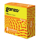 Ароматизированные презервативы Ganzo Juice - 3 шт. - Ganzo - купить с доставкой в Петрозаводске
