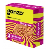 Презервативы с анестетиком для продления удовольствия Ganzo Long Love - 3 шт. - Ganzo - купить с доставкой в Петрозаводске