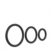 Набор из 3 чёрных колец различного диаметра - Baile - в Петрозаводске купить с доставкой