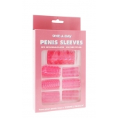 Набор из 7 розовых насадок на пенис ONE-A-DAY PENIS SLEEVES PINK - Seven Creations - в Петрозаводске купить с доставкой
