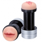 Двусторонний мастурбатор REALSTUFF 2 IN 1 HUMMER MOUTH   VAGINA - ротик и вагина - Dream Toys - в Петрозаводске купить с доставкой