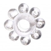 Прозрачное гелевое эрекционное кольцо-цветок - Toyfa Basic - в Петрозаводске купить с доставкой