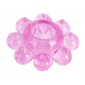 Розовое гелевое эрекционное кольцо-цветок - Toyfa Basic - в Петрозаводске купить с доставкой