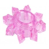 Розовое гелевое эрекционное кольцо-звезда - Toyfa Basic - в Петрозаводске купить с доставкой