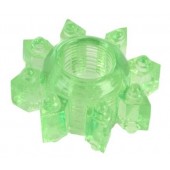 Зеленое эрекционное кольцо-звезда - Toyfa Basic - в Петрозаводске купить с доставкой