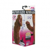 Коричневая насадка на пенис Wolftooth Sleeve - 13 см. - Baile - в Петрозаводске купить с доставкой