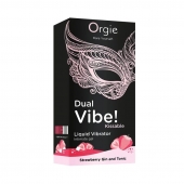 Съедобный жидкий вибратор Dual Vibe! со вкусом клубничного джина с тоником - 15 мл. - ORGIE - купить с доставкой в Петрозаводске