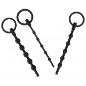 Набор из 3 черных силиконовых уретральных стимуляторов Training Set - Orion - купить с доставкой в Петрозаводске