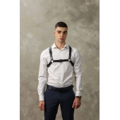 Черная мужская кожаная портупея №4 - БДСМ Арсенал - купить с доставкой в Петрозаводске