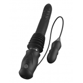 Черный автоматический вибромассажер с вибропулей Ultimate Silicone Thruster - Pipedream - купить с доставкой в Петрозаводске