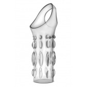 Прозрачная насадка на пенис Stretchy Studded Penis Sleeve Ring - Blush Novelties - в Петрозаводске купить с доставкой