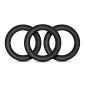 Набор из 3 черных эрекционных колец Black Small Penis Rings - Blush Novelties - в Петрозаводске купить с доставкой