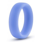 Голубое люминесцентное кольцо Silicone Glo Cock Ring - Blush Novelties - в Петрозаводске купить с доставкой