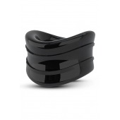 Черное эрекционное кольцо на мошонку Beef Ball Stretcher Snug - Blush Novelties - в Петрозаводске купить с доставкой