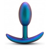 Синяя анальная пробка со смещенным центром тяжести The Nebula Plug - 9 см. - Blush Novelties