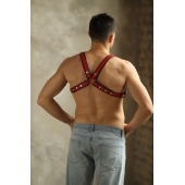 Черно-красная мужская портупея Black-Red - БДСМ Арсенал - купить с доставкой в Петрозаводске