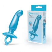 Голубая анальная пробка для массажа простаты Hither Silicone Prostate Plug - 14,3 см. - b-Vibe - в Петрозаводске купить с доставкой
