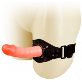 Телесный фаллос с креплением на ногу - 17 см. - Baile - купить с доставкой в Петрозаводске