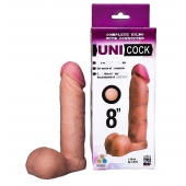 Фаллическая насадка для страпона UNICOCK 8  - 20 см. - LOVETOY (А-Полимер) - купить с доставкой в Петрозаводске