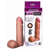 Фаллическая насадка для страпона UNICOCK 8  - 20 см. - LOVETOY (А-Полимер) - купить с доставкой в Петрозаводске