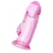 Розовая насадка на пенис с шипиками и коготком - 13,5 см. - A-toys - в Петрозаводске купить с доставкой