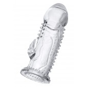 Прозрачная насадка на пенис с шипиками и коготком - 13,5 см. - A-toys - в Петрозаводске купить с доставкой