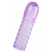 Фиолетовая рельефная насадка на пенис - 13,5 см. - A-toys - в Петрозаводске купить с доставкой