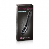 Вибратор с электростимуляцией Sizzling Simon Black Edition - 27 см. - MyStim - купить с доставкой в Петрозаводске