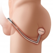 Кольцо на пенис с анальным стимулятором Stainless Steel Anal Hook   Cock Ring - BlueLine - в Петрозаводске купить с доставкой